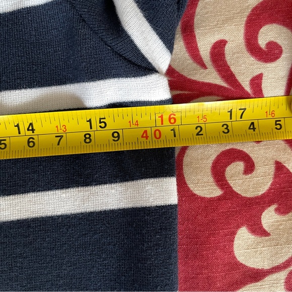 NAF NAF Blue and White Striped Shirt with Red Trim and Heart XS - Picture 8 of 9